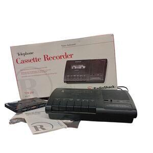 Radio Shack Voice Activated Telephone Cassette Recorder TCR 200 *UNTESTED*